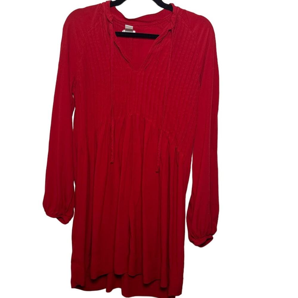H&M Red Tunic Dress Top Size 4
